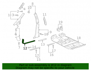 Door sill trim front right inner Lexus RX300 98-03