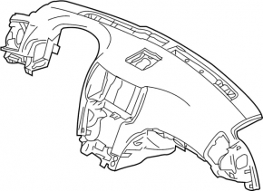 Torpedo front panel without AIRBAG Infiniti G25 G35 G37 4d 06-14 for navigation