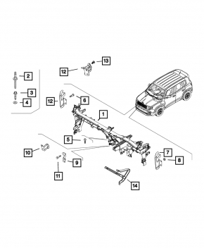 Jeep Renegade 16-16 Torpedo Reinforcement Pipe