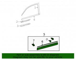 Lower front right door trim for Toyota Highlander 2010