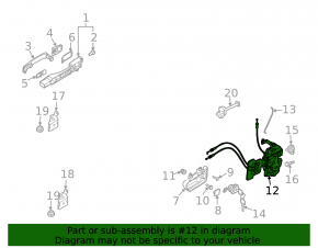 Front right door lock Nissan Murano z50 03-07