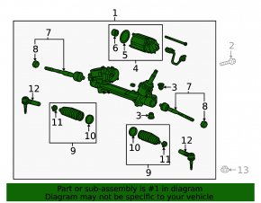 Chevrolet Malibu 16-18 electric steering rack
