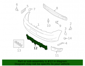 Lower grille of the front bumper Ford Flex 09-12 prerest