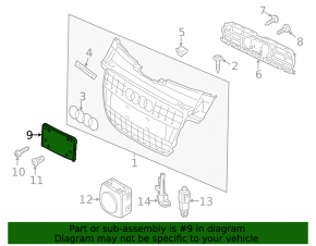 Front bumper plate for Audi A4 B8 08-16