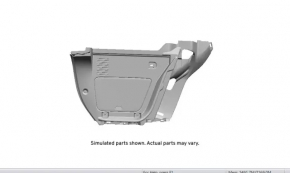 Right arch trim for Buick Encore 13-22 black