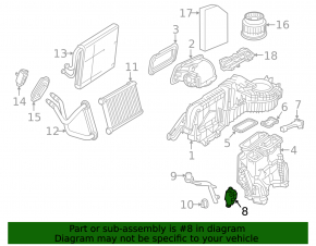 Actuator motor drive heater Mercedes C-class W205 15-21