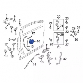 Lincoln MKC 15 Front Right Door Lock - Fastener Broken