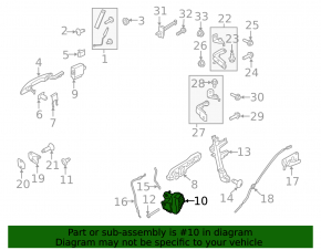 Lincoln MKC 15 Front Right Door Lock - Fastener Broken