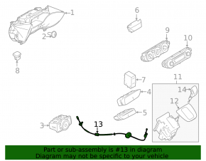 Transmission cable Ford Transit Connect MK2 13-22