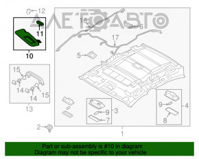 Left visor Mazda 3 14-18 BM gray