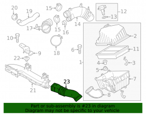Air duct for Mazda3 MPS 09-13 filter