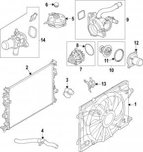 Lincoln Corsair 20-26 Coolant Pump