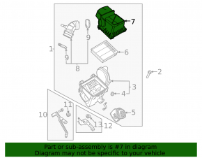 Ford Escape MK4 2020-25 Hybrid Air Filter Housing Upper Cover
