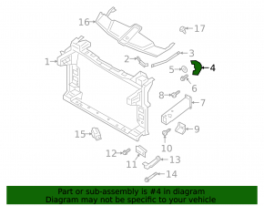 Left upper side member bracket for Porsche Cayenne 19-26 (metal)