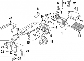 Air duct from air intake Honda Accord 23- hybrid