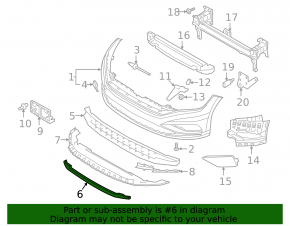 Front bumper reinforcement lower VW Jetta 19- SIGNEDA
