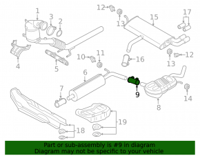 Muffler clamp VW Golf 15- 1.8T