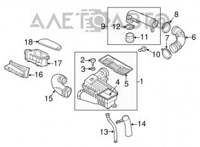 Air intake cover VW Passat 20-22 2.0T
