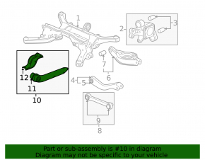 Rear right longitudinal arm GMC Terrain 10-17