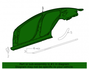 Quarter wing rear right Chevrolet Malibu 16-23