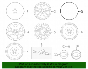 Wheel disk R17 Subaru Forester 17-18 SJ type 3