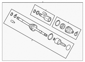 Drive axle shaft front right Subaru Outback 20-25 2.4T