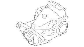 Rear differential gearbox BMW X5 F15 14-18 N55, plug-in 3.15, 127k, corrosion