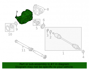 Rear differential gearbox BMW X5 F15 14-18 N55, plug-in 3.15, 127k, corrosion