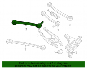 Upper rear left control arm BMW 2 G42 22-26 M