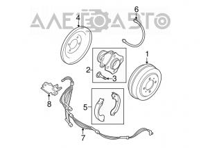 Rear left brake disc Nissan Versa 1.8 10-12