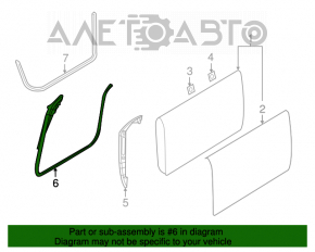 Door seal lower front right Dodge Challenger 09- second