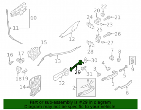 Door limiter rear left Audi A6 C7 12-18