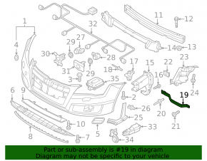 Left wing bracket Audi A7 12-18