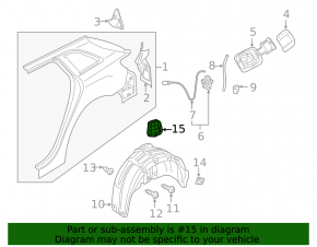 Left ventilation shield Audi A3 8V 16-18 e-tron