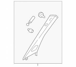 Front pillar trim right Audi Q7 16-21 gray, scratches, for dry cleaning