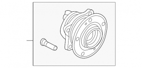 Front hub left Hyundai Santa FE Sport 13-18 AWD
