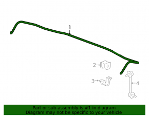 Rear stabilizer bar for a 1993 Honda Accord hybrid