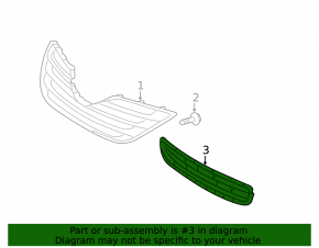 Front bumper grille lower Toyota Camry v40 07-09