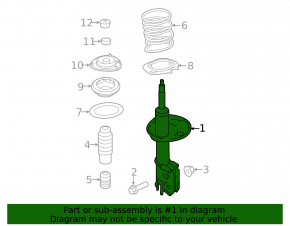 Front left shock absorber assembly for Kia Optima 11-16 hybrid