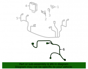 Wiring for radar distronic, signal and ambient air temperature sensor VW Passat 20-22