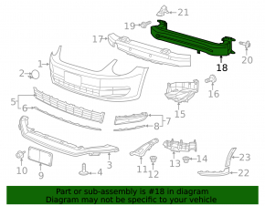 Front Bumper Reinforcement VW Beetle 12-19