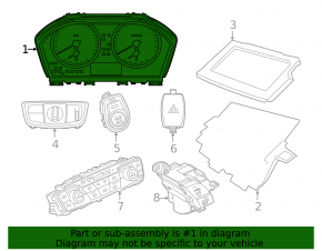 Instrument cluster BMW X1 F48 16-21 for projection