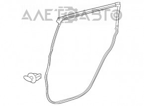 Rear left door seal Toyota Highlander 20-