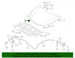 Left hood bumper for Kia Sportage 17-22 (small)
