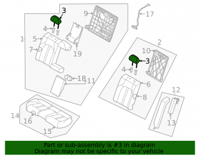 Rear left headrest, 2nd row, Kia K5 21-23, black leather