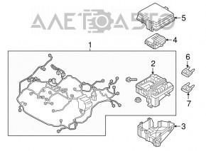 Underhood fuse box housing Hyundai Tucson 16-21