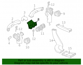 Front panel central air duct Mercedes C-class W205 15-21