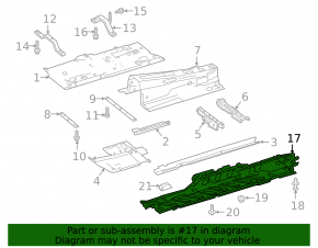 Right underbody protection for Mercedes E 400/450 18-23 Coupe/convertible