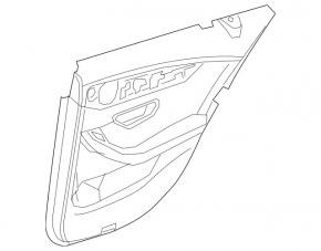 Mercedes GLC 16-22 rear right door panel, black leather