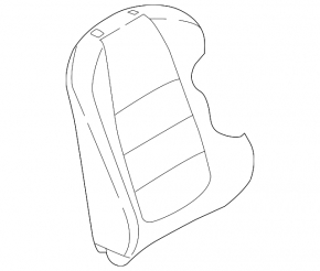 Mazda 3 19-22 passenger seat back upholstery, black leather, non-heated